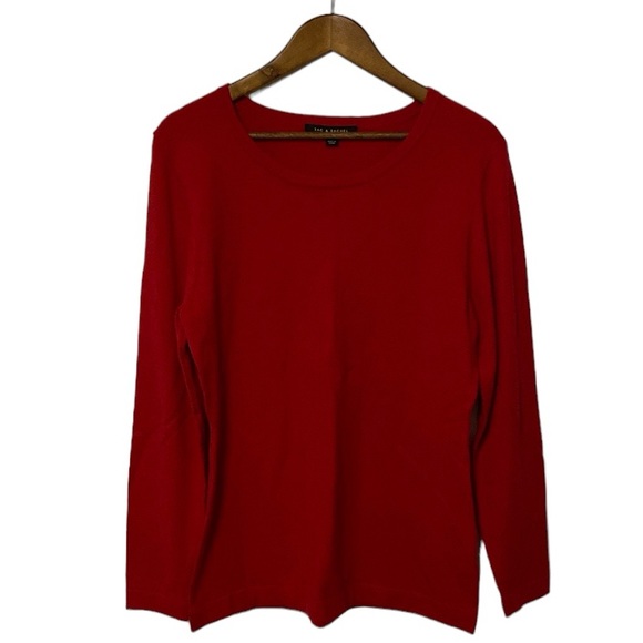 NWT Zac & Rachel Round Neck Lightweight Sweater in Red - Picture 1 of 10